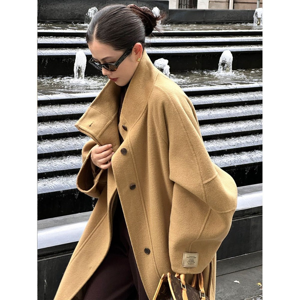 Long Oversized Trench Coat for Women - Delfina