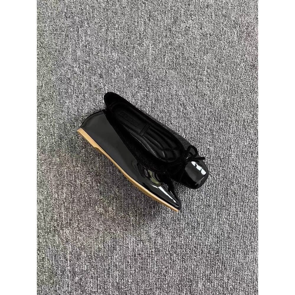 Patent Leather Ballet Flats for Women - Eva
