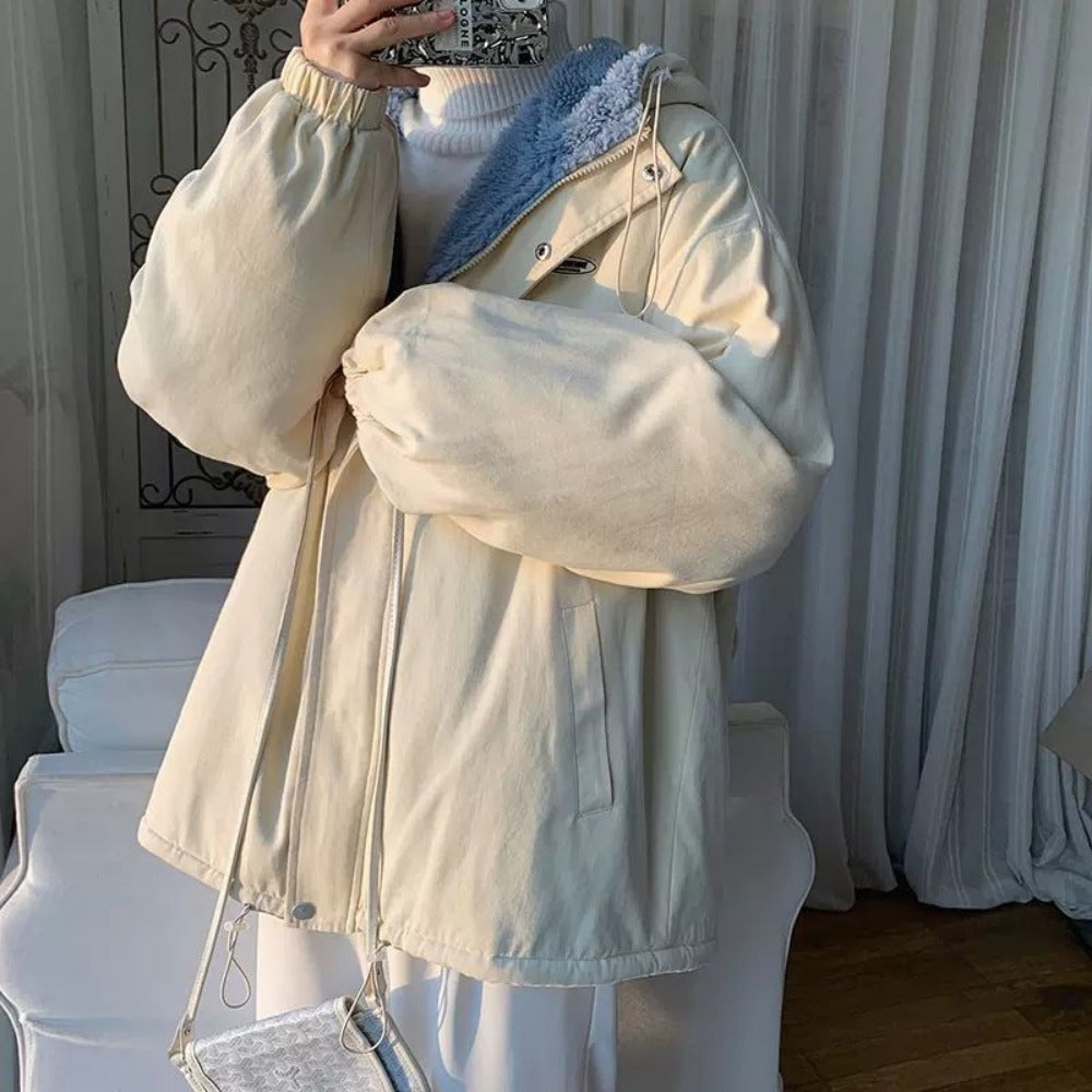 Fleece Lined Hooded Jacket for Women - Lidia