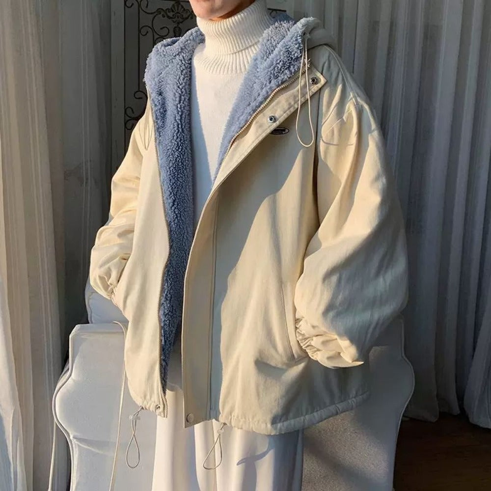 Fleece Lined Hooded Jacket for Women - Lidia