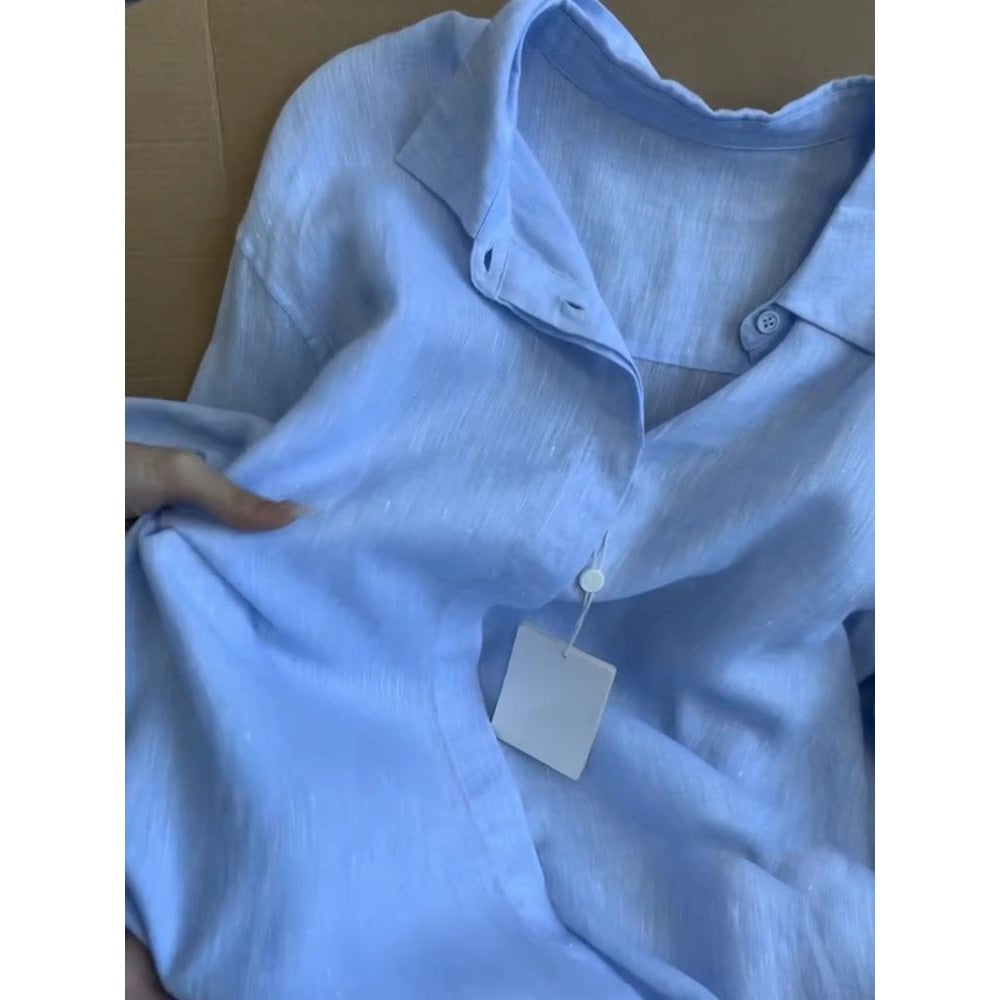 Linen Button-Down Shirt for Women - Ottavia