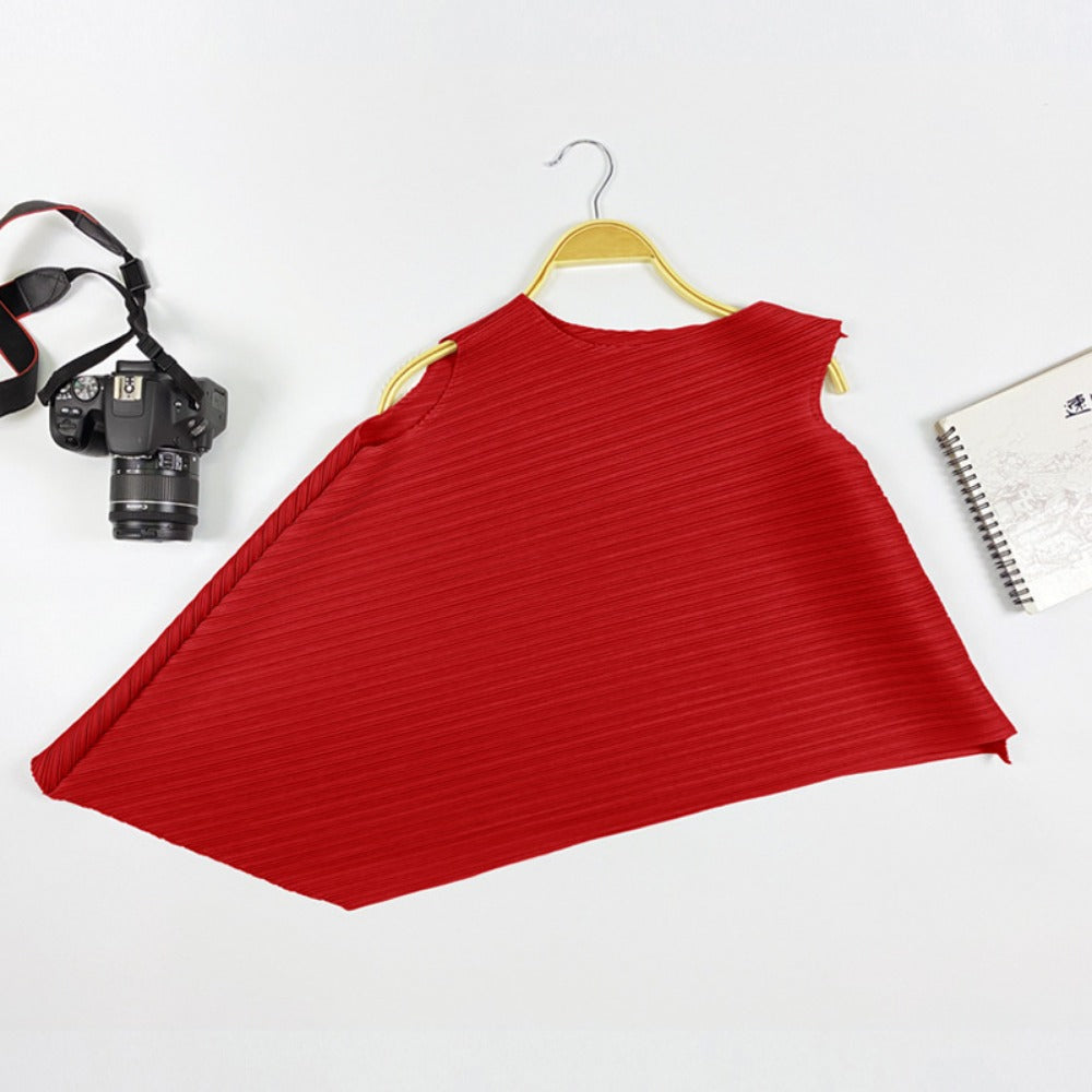 Sleeveless Asymmetrical Blouse Top for Women - Sara