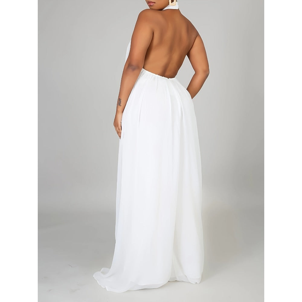Halter Neck Maxi Dress for Women - Gigliola