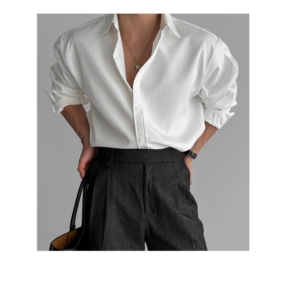 Long Sleeve Button Up Shirt for Men - Cecilia