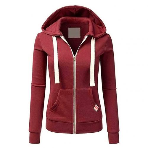 Women’s Slim Fit Zip Up Hoodie with Kangaroo Pocket