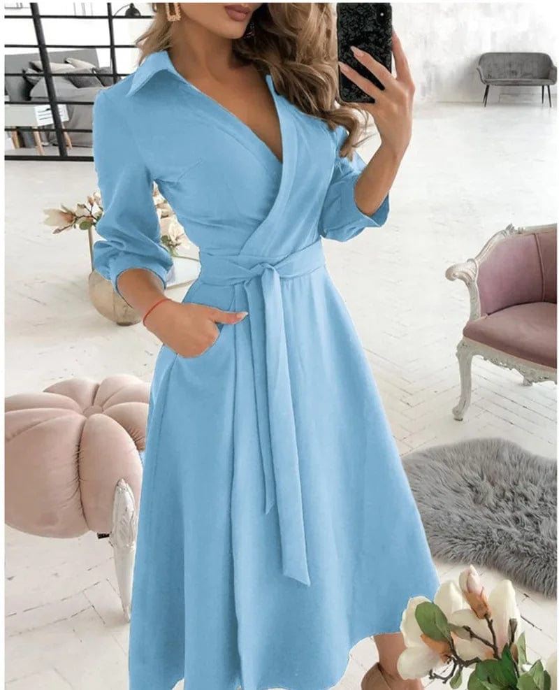 Women’s Elegant Midi Dress for Formal and Evening Wear