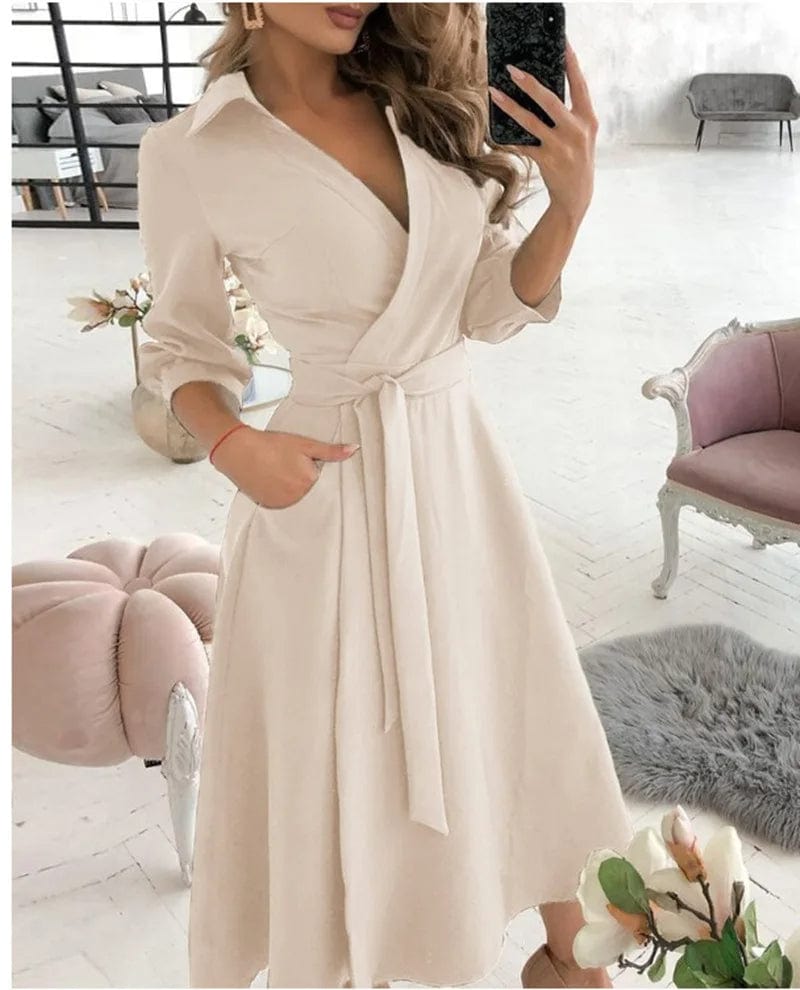 Women’s Elegant Midi Dress for Formal and Evening Wear