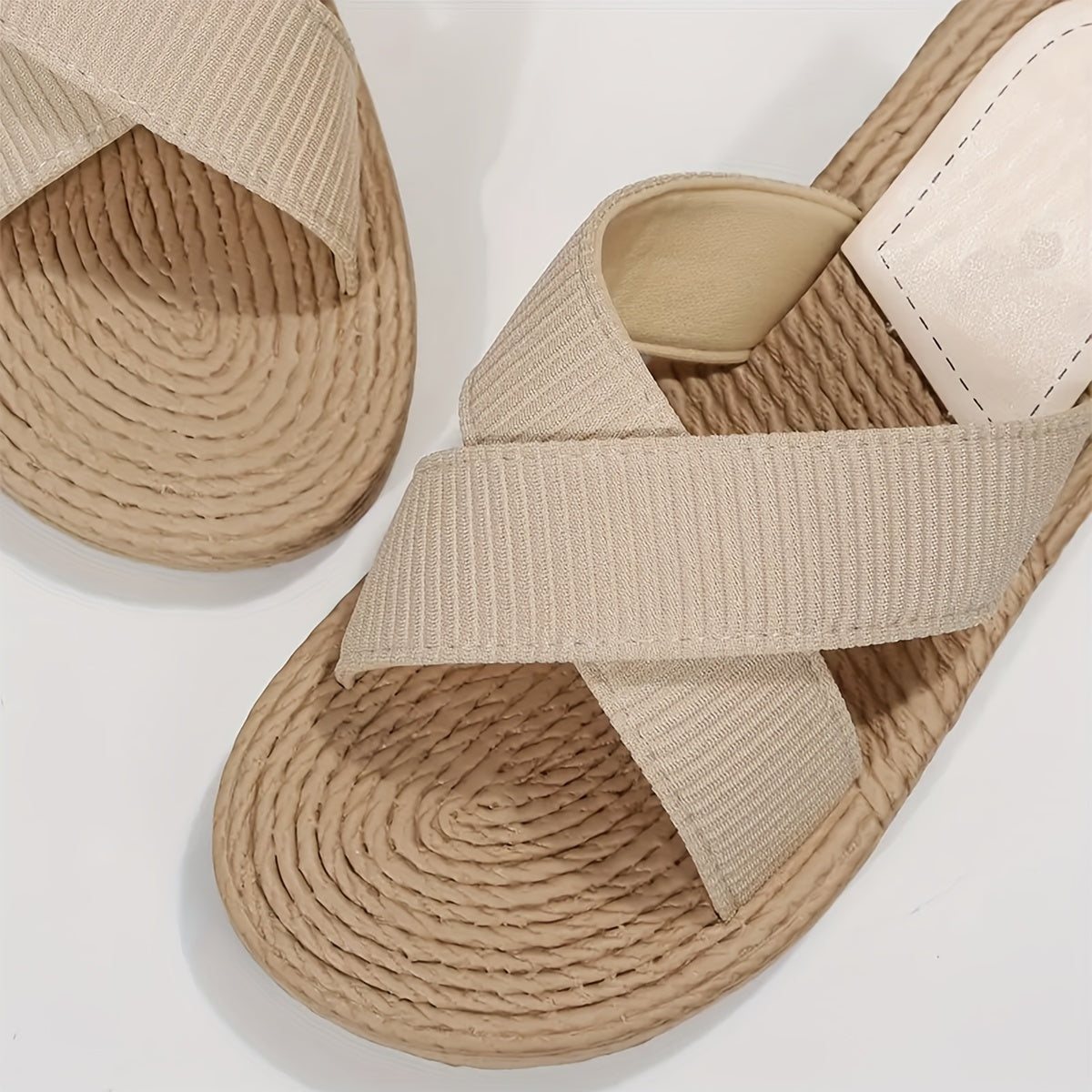Women’s Lightweight Cross Band Sandals for Summer Beach Wear