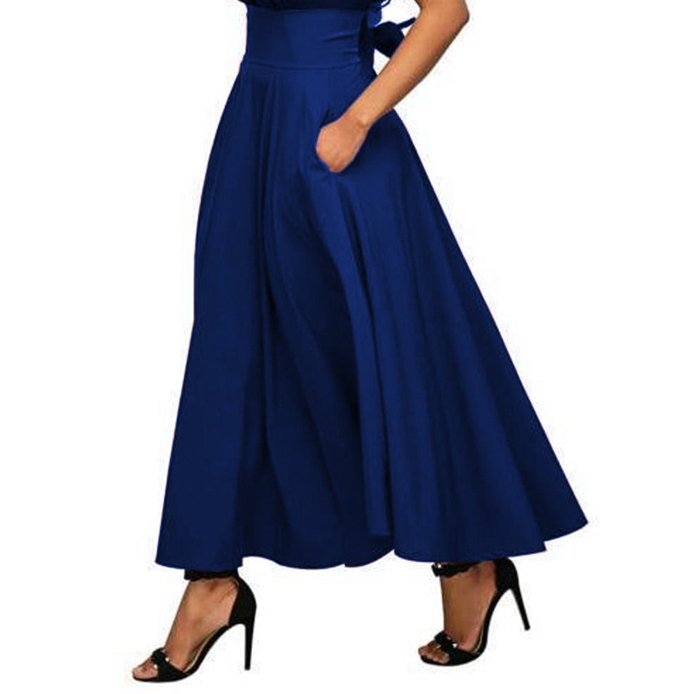 High-Waist A-Line Maxi Skirt for Women - Arianna