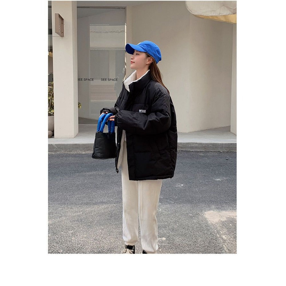 Reversible Puffer Jacket Two-Sided Coat for Women - Milena