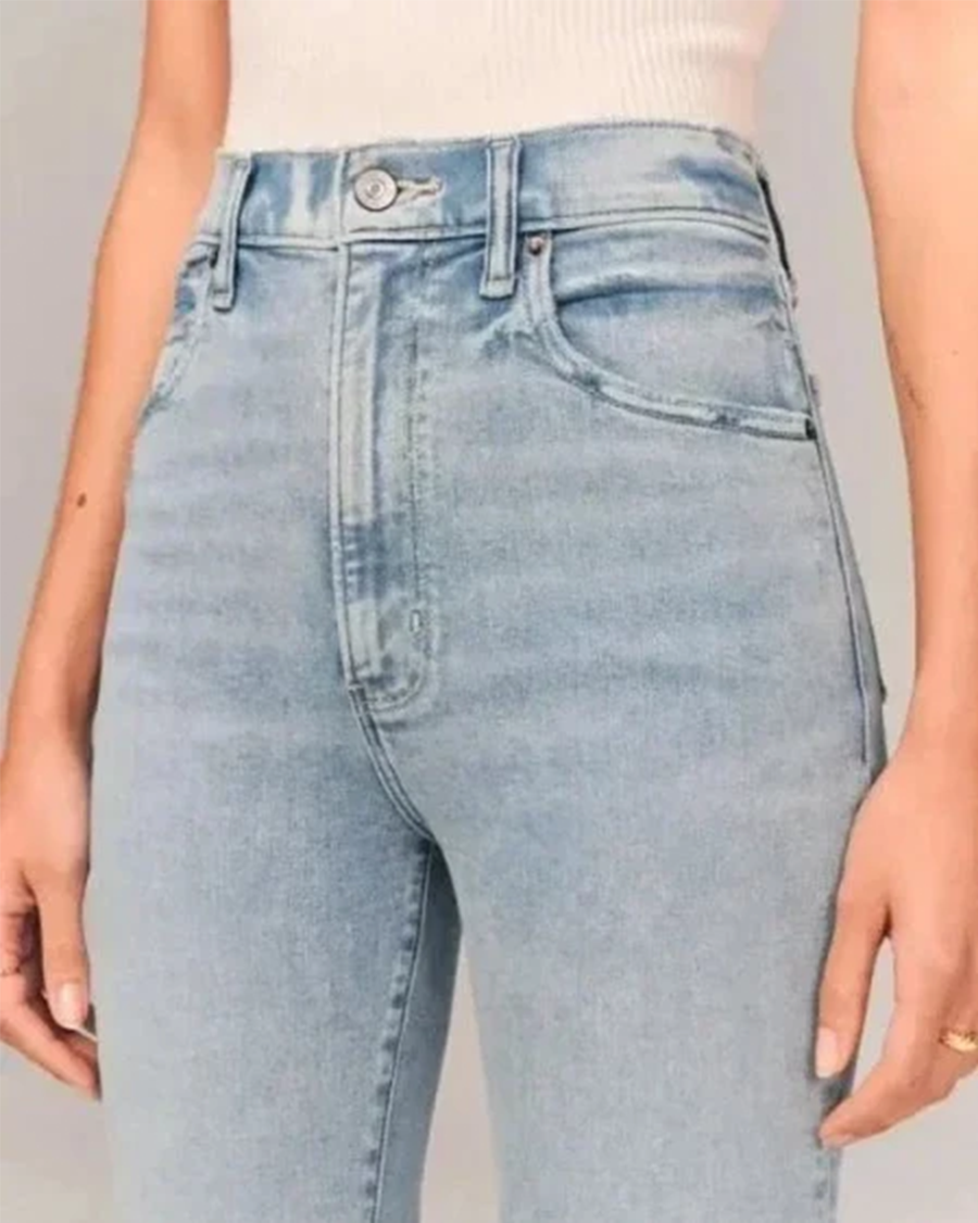 High Waisted Flared Jeans with Vintage Fit for Women