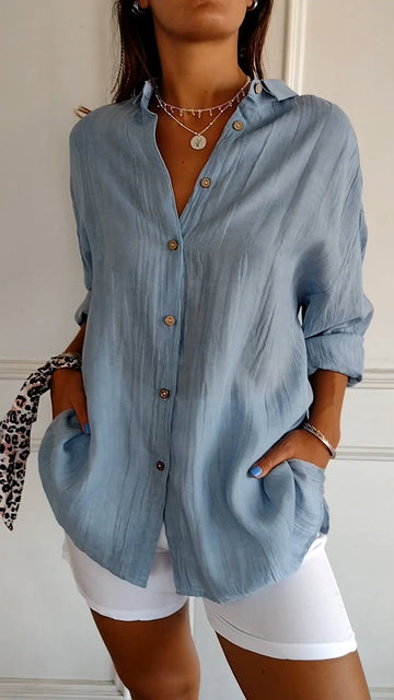 Breathable Summer Button-Down Shirt for Women