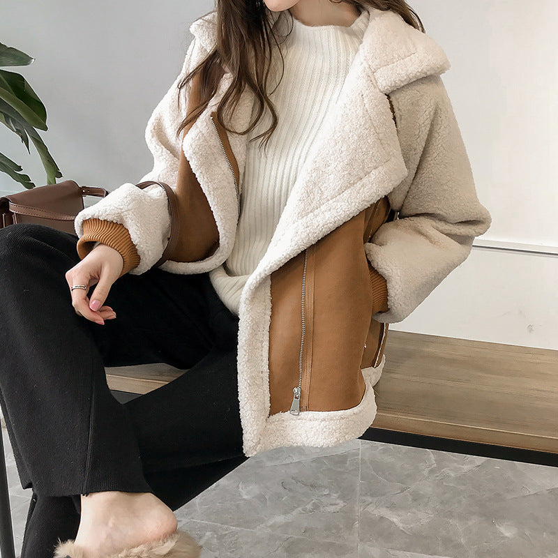 Warm Suede Winter Coat with Soft Lining for Women