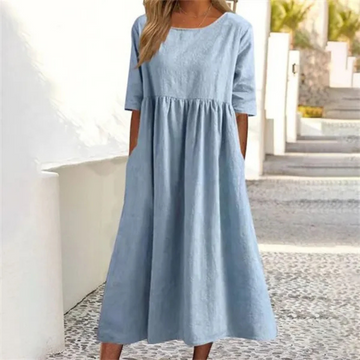 Breathable Midi Dress for Women – Loose & Airy