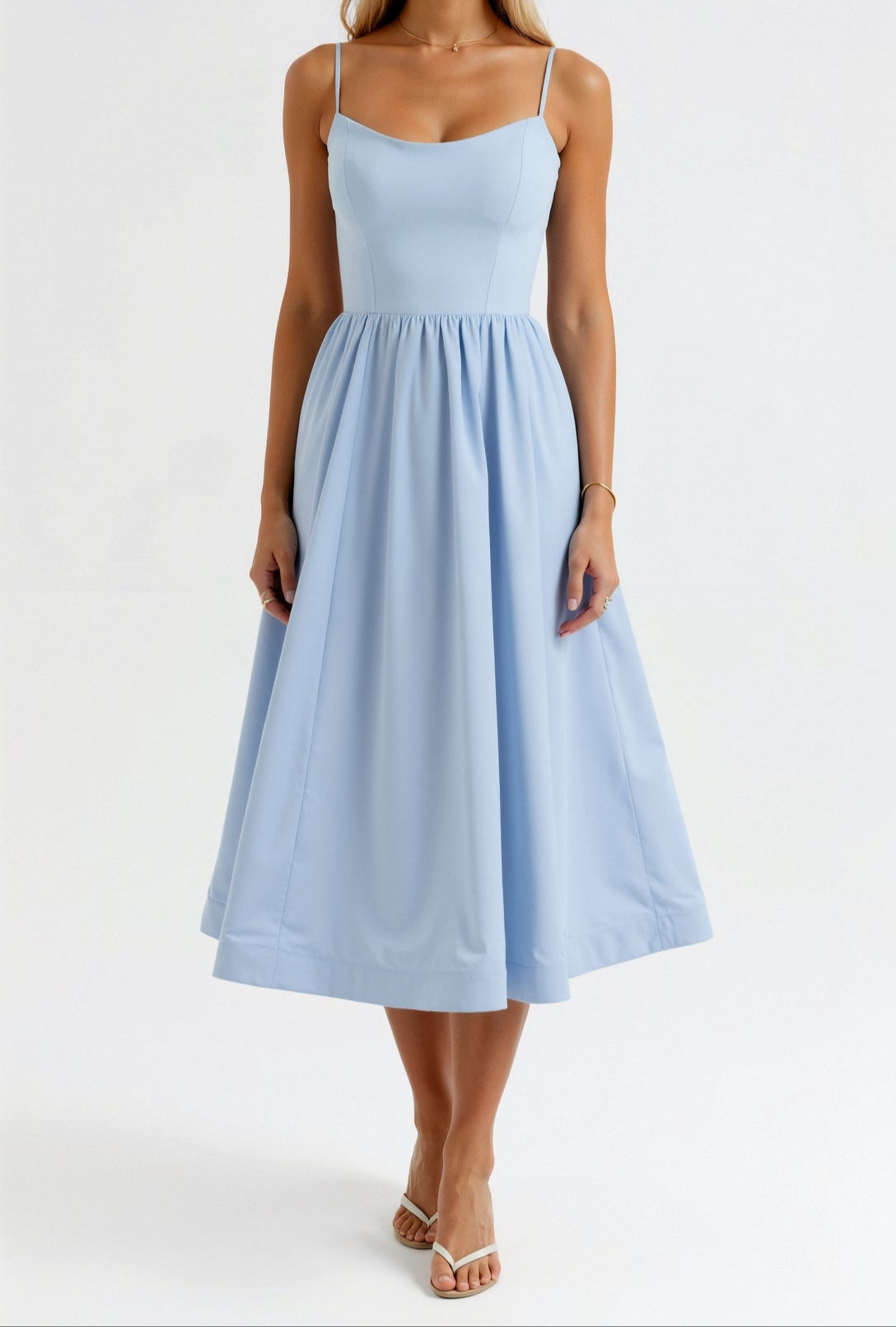 Corset Midi Dress with Strap Detail for Women
