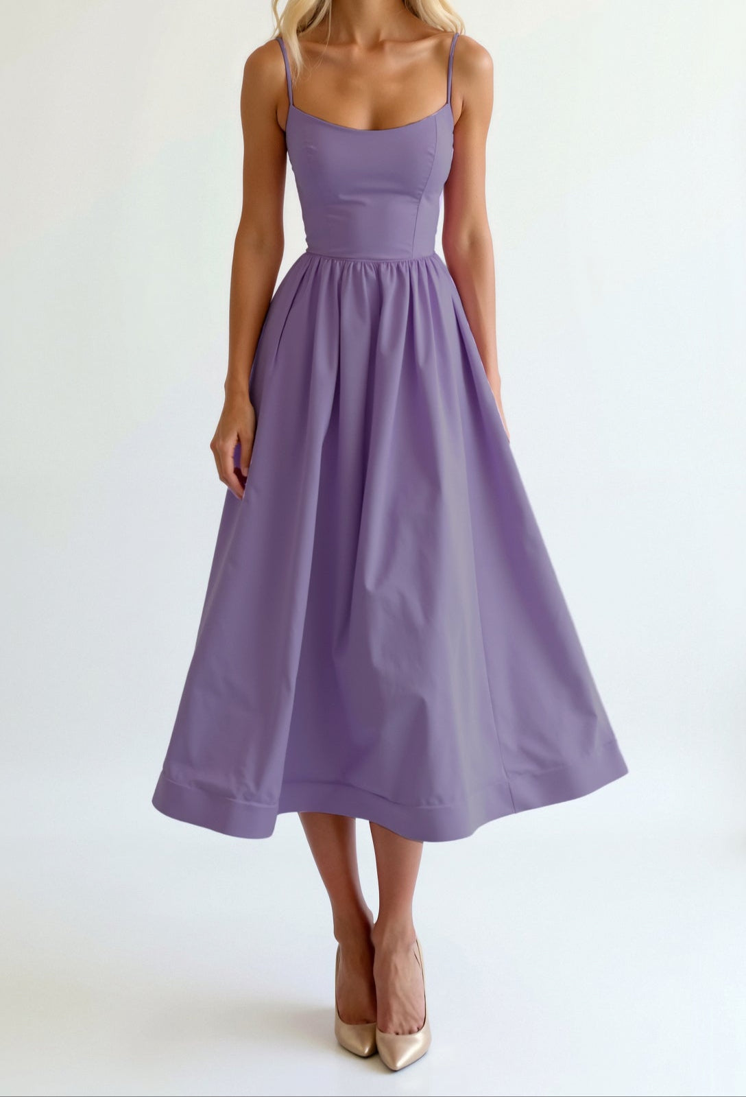 Corset Midi Dress with Strap Detail for Women