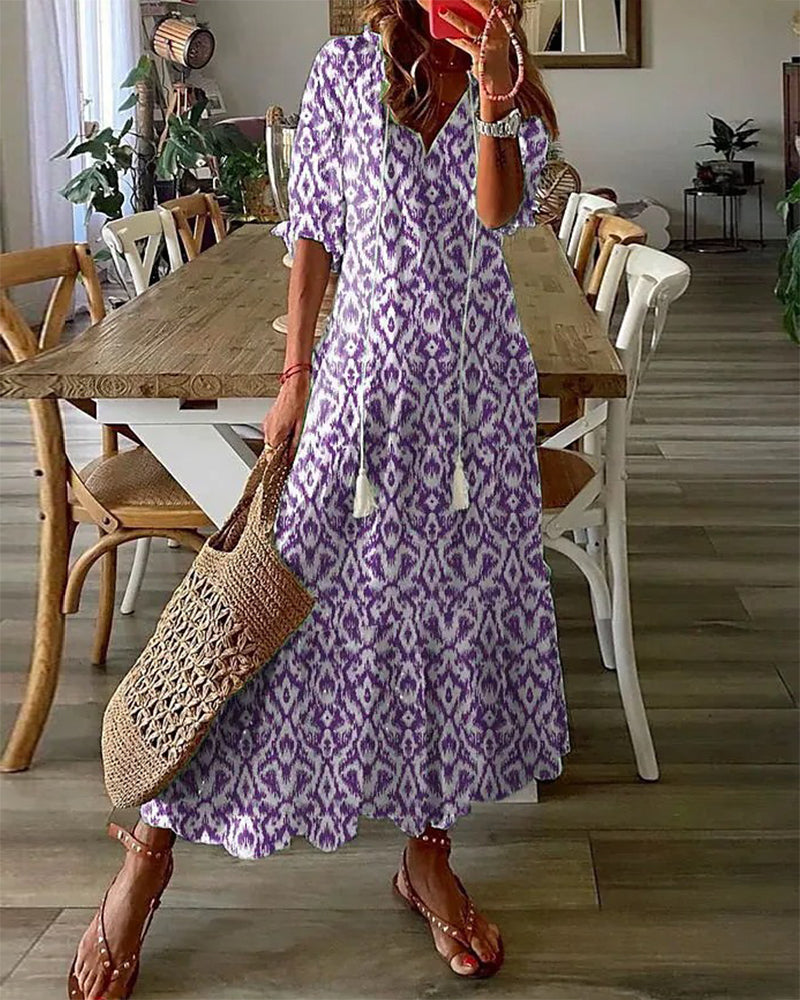 Bohemian Maxi Summer Dress for Women | Relaxed Beach Style