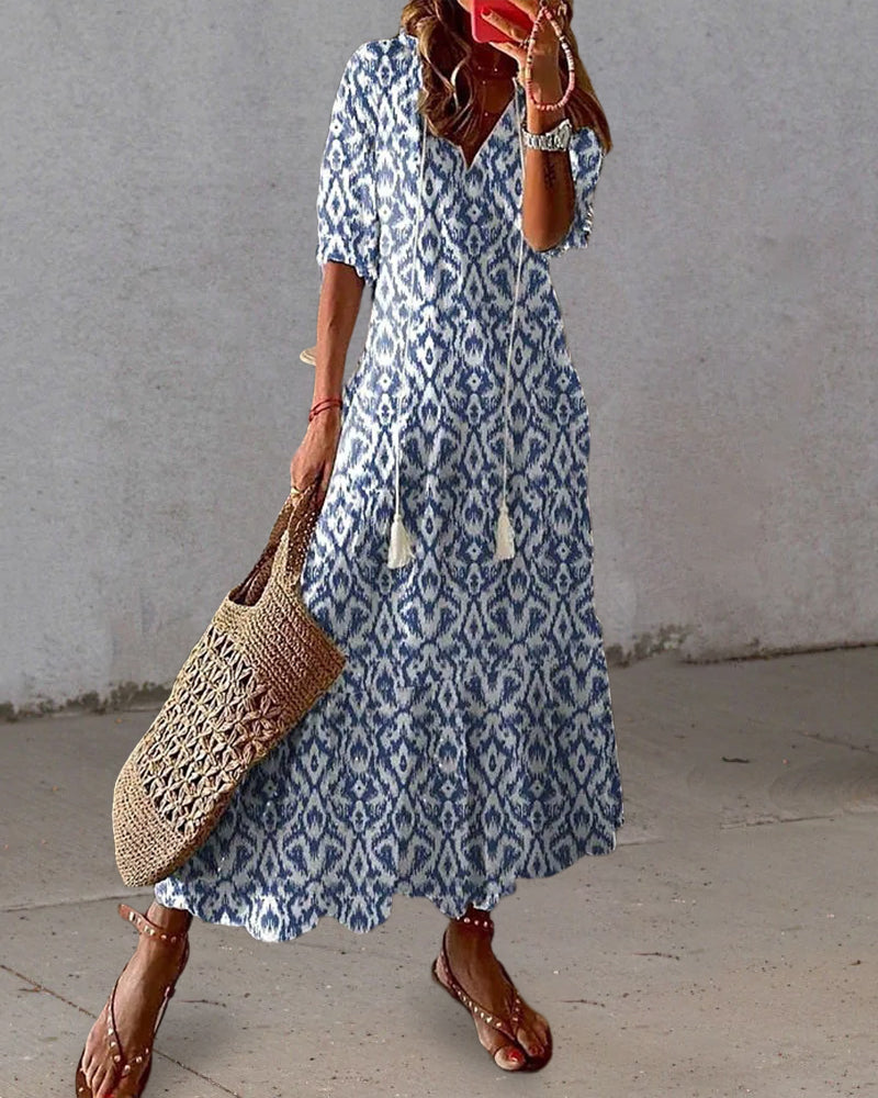 Bohemian Maxi Summer Dress for Women | Relaxed Beach Style