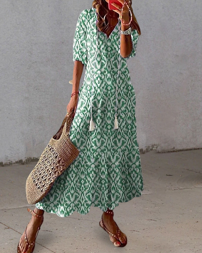 Bohemian Maxi Summer Dress for Women | Relaxed Beach Style