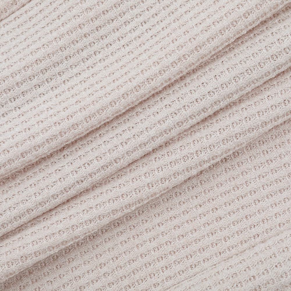 Ribbed Knit Long Sleeve Mini Dress for Women - Wanda