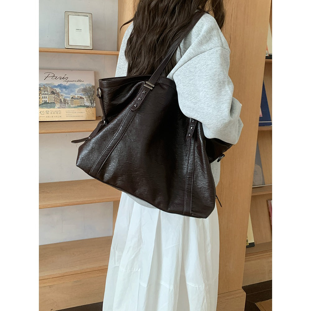 Large Faux Leather Tote Bag for Women - Grazia