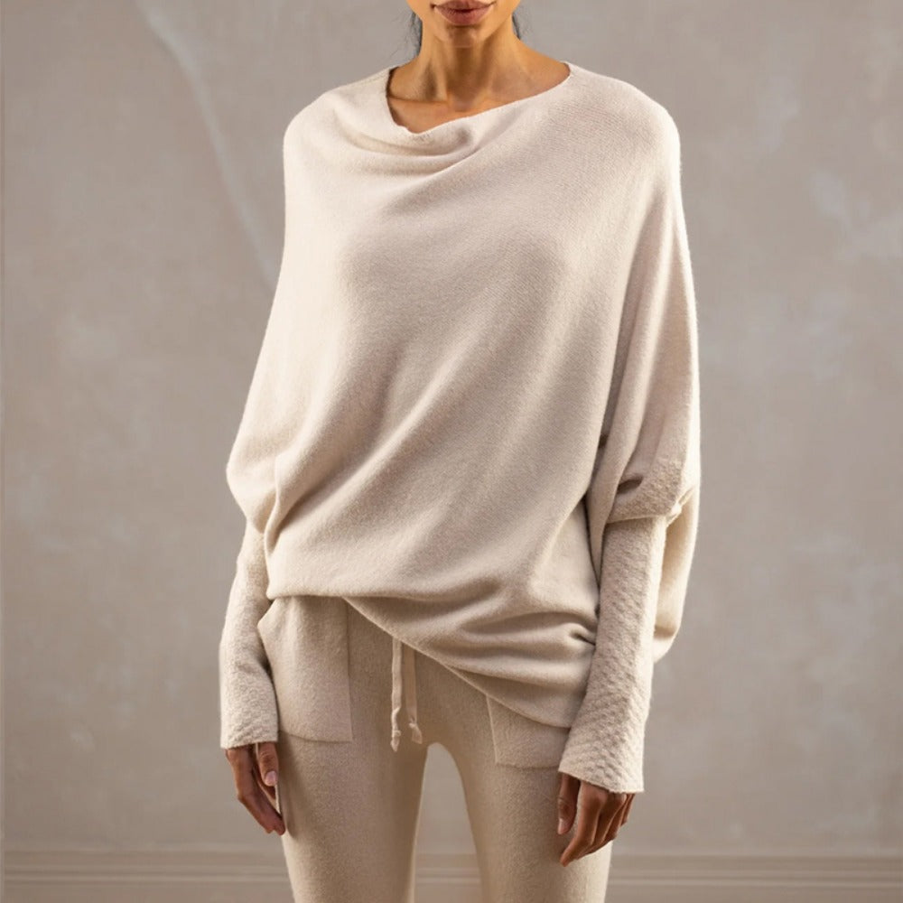 Off Shoulder Long Sleeve Sweater for Women - Annamaria