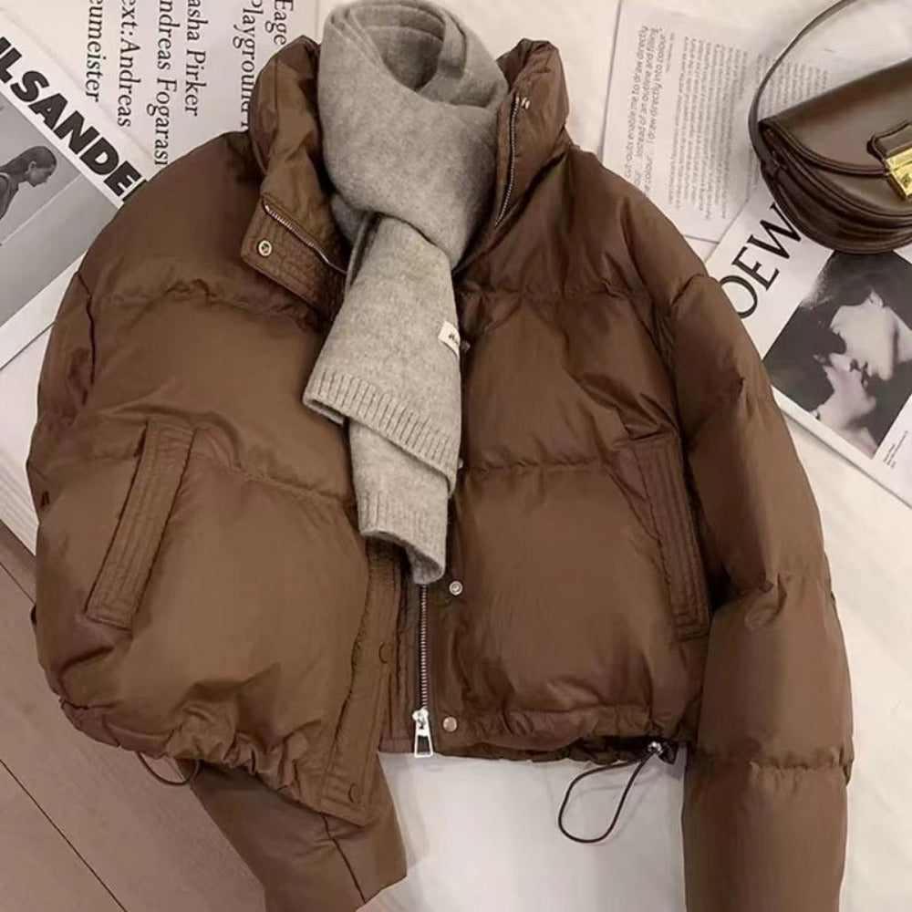 Puffer Jacket with Stand Collar for Women - Teresa