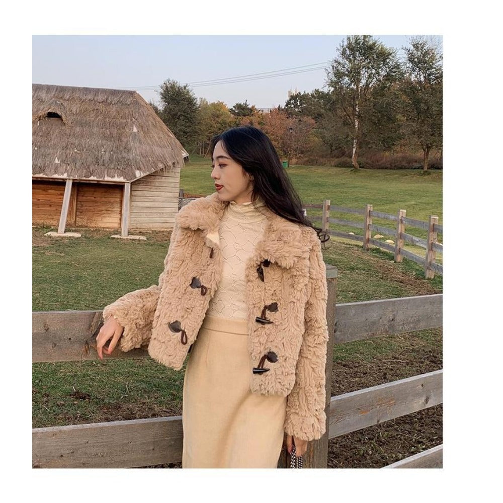 Short Faux Fur Jacket for Women - Antonietta