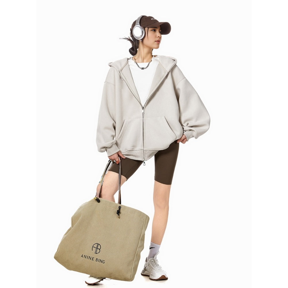 Oversized Zip Up Hoodie for Women - Dalila