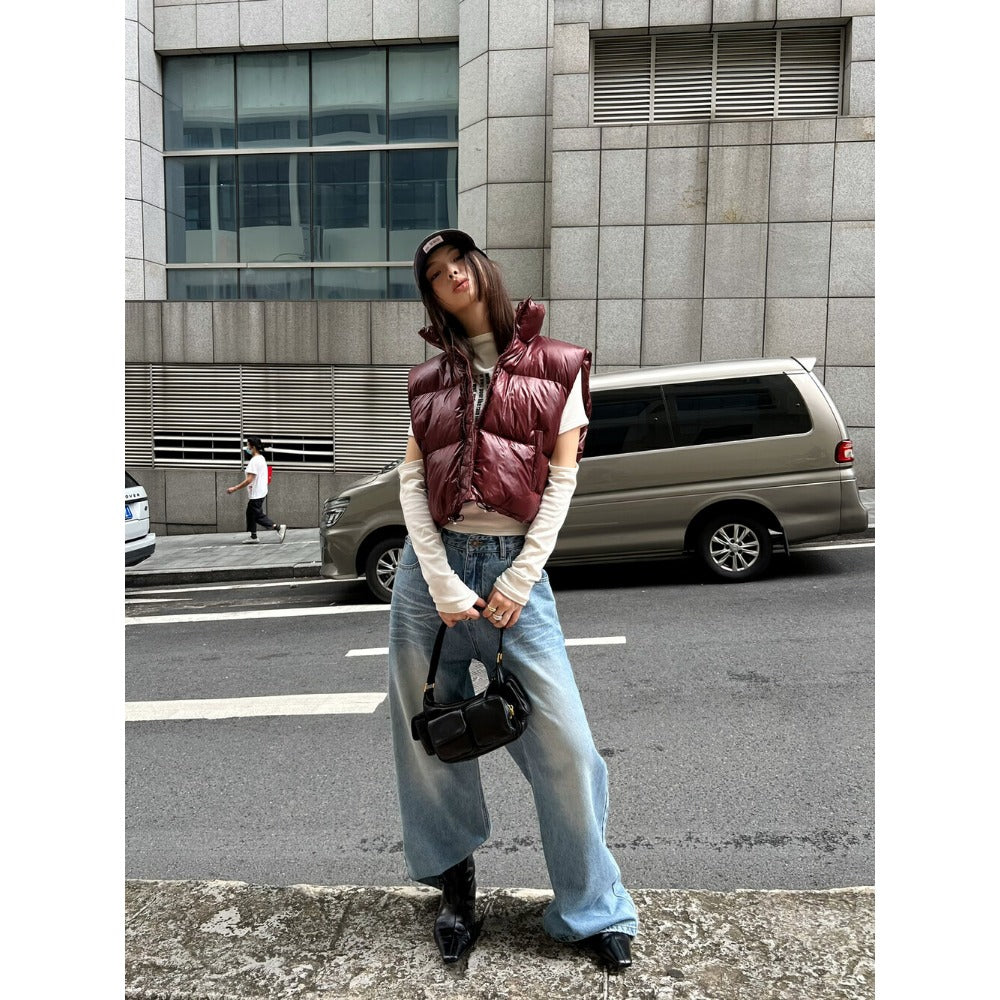 Light Blue Wide Leg High Waist Jeans for Women - Larissa