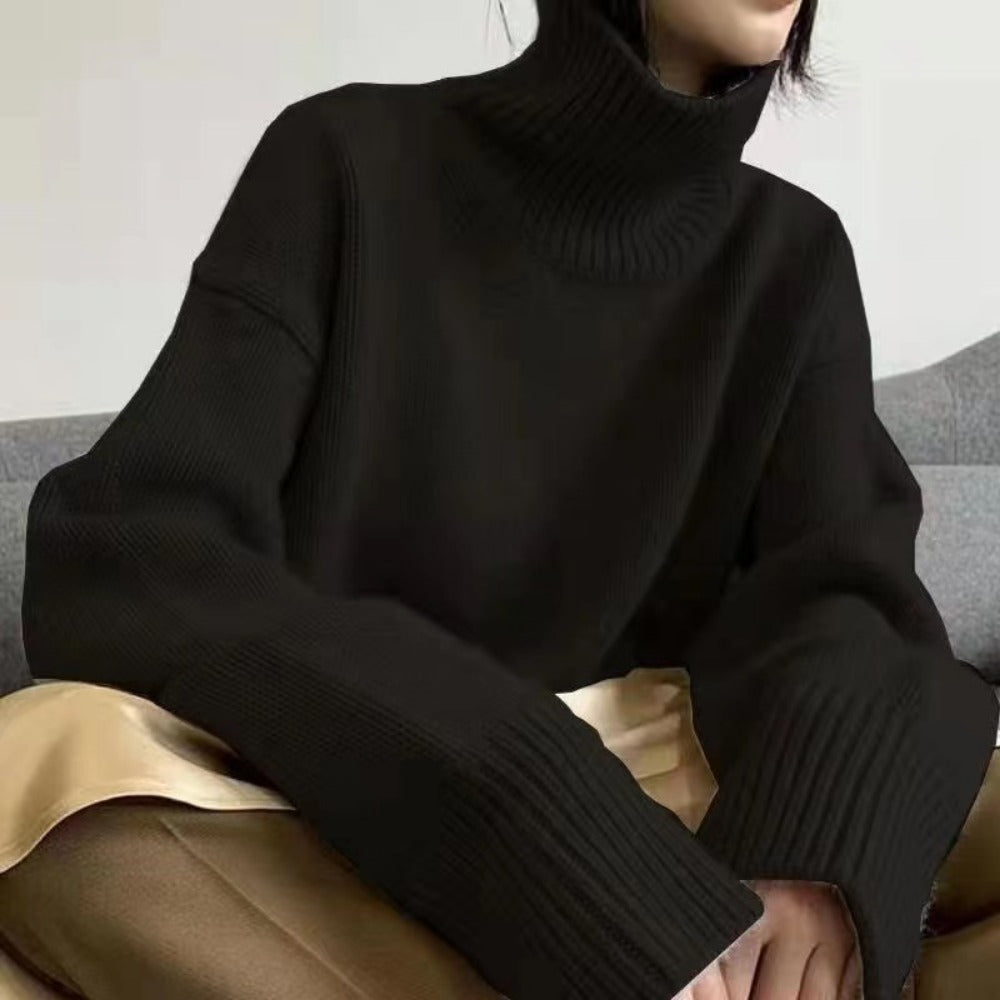 Knit Turtleneck Sweater with Long Sleeves for Women - Marusca