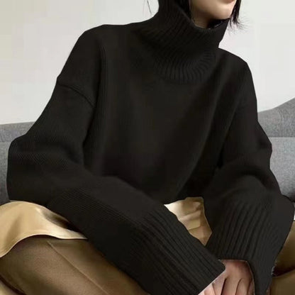 Knit Turtleneck Sweater with Long Sleeves for Women - Marusca