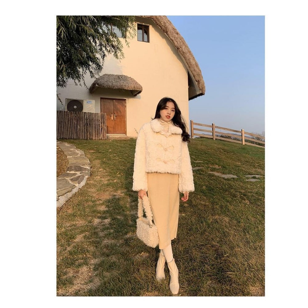 Short Faux Fur Jacket for Women - Antonietta