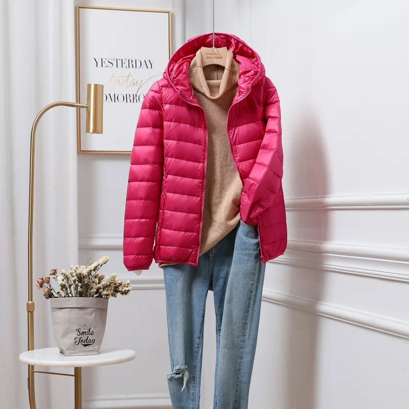 Lightweight Hooded Puffer Jacket for Women