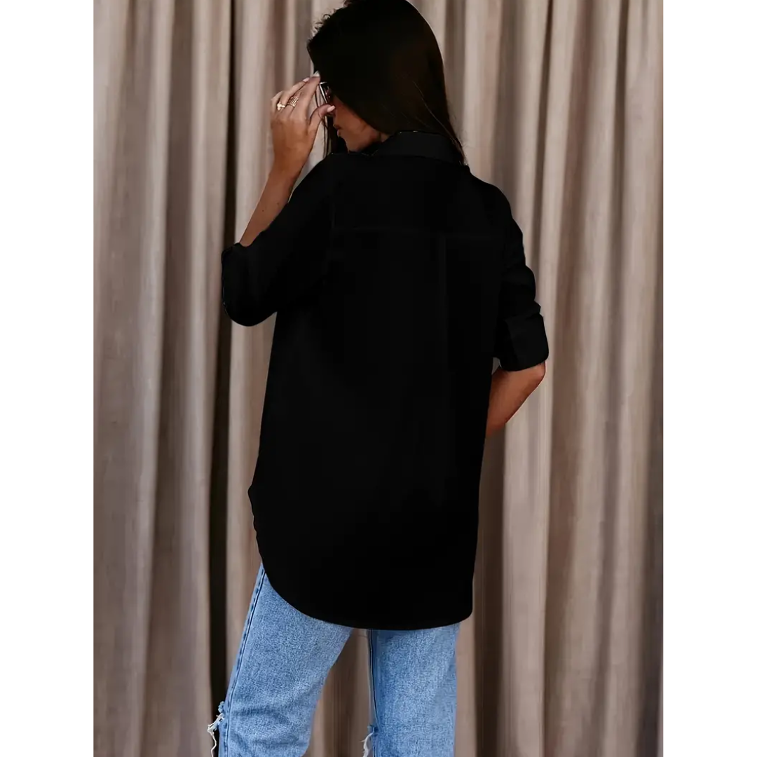 Casual Long Sleeve Summer Blouse for Women | Relaxed Fit Style