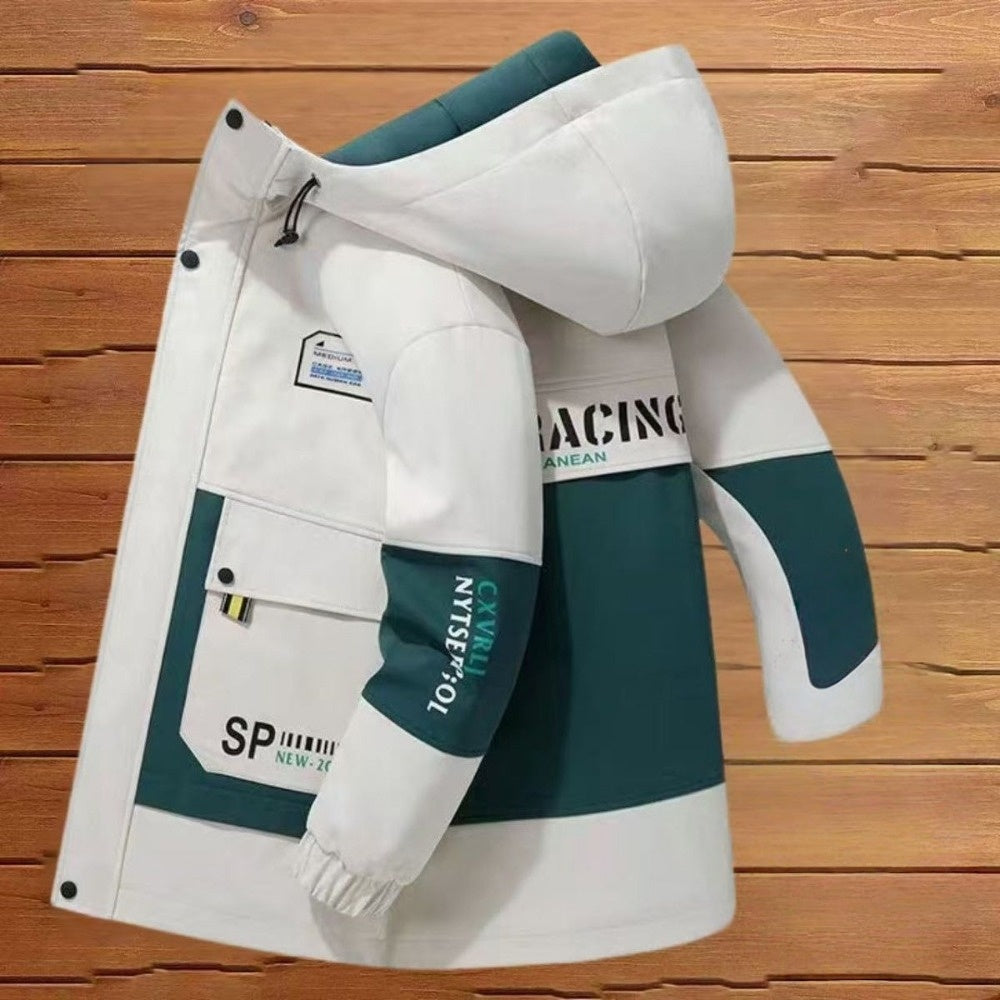 Fleece Lined Jacket with Hood for Men - Anastasia