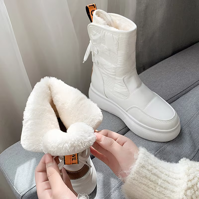 Waterproof Warm Ankle Boots for Women with Cozy Lining