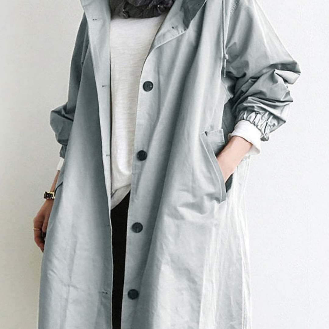 Waterproof Long Winter Trench Coat for Women