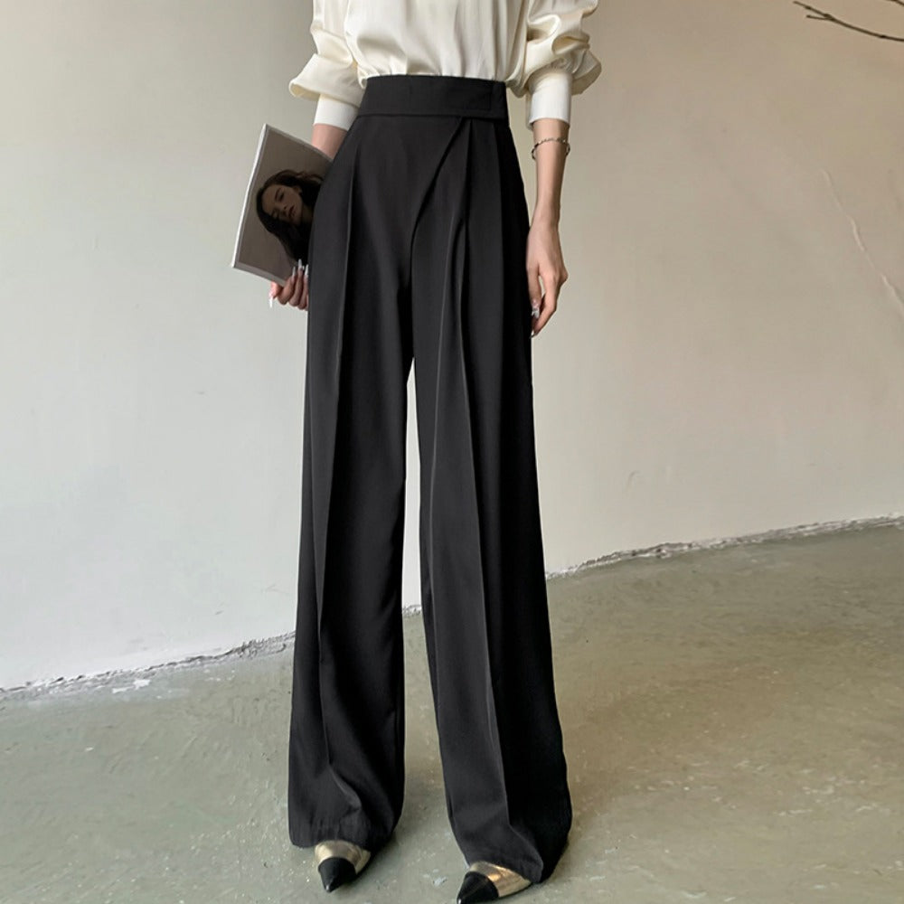 High-Waist Wide-Leg Trousers for Women - Rosa