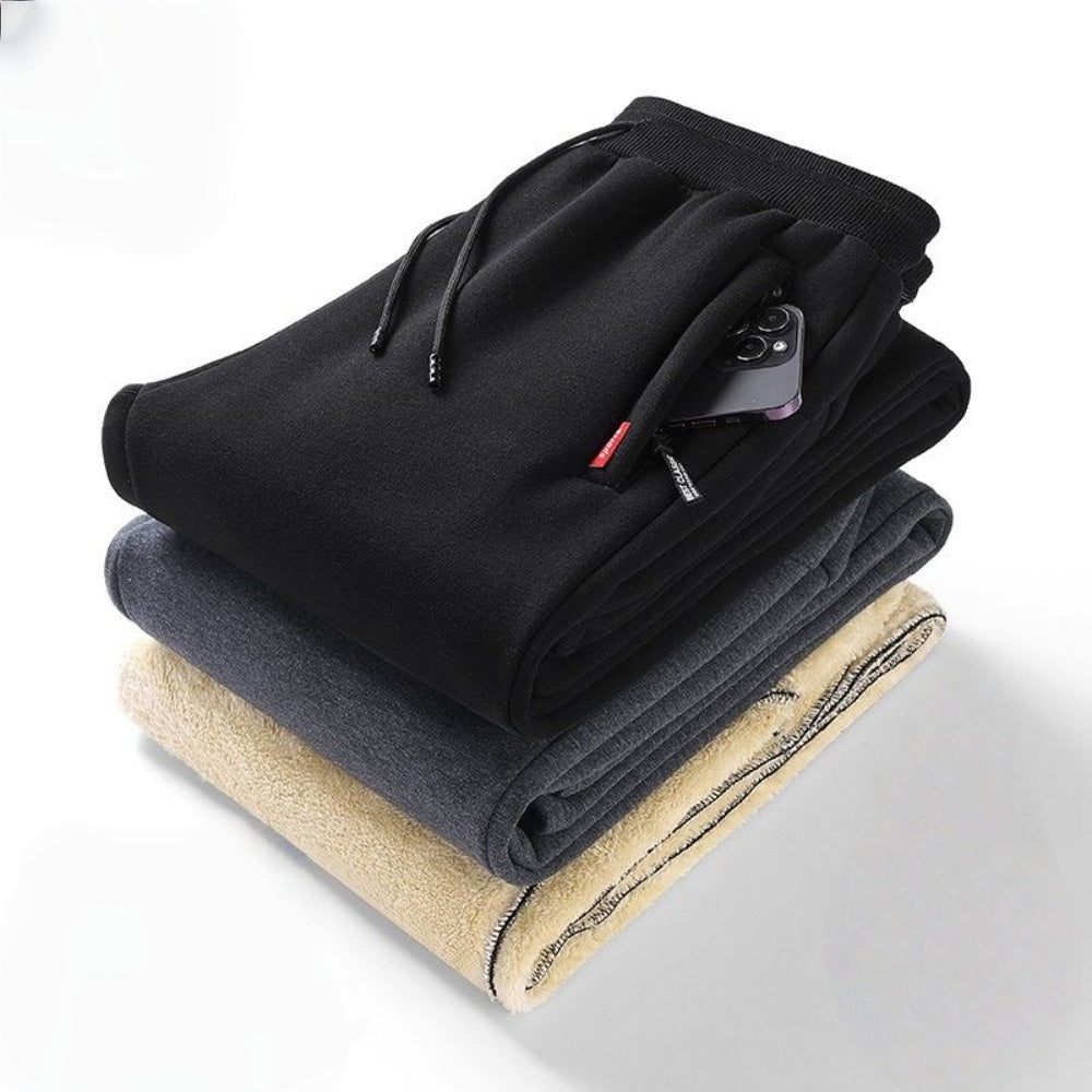 Fleece Lined Sweatpants with Elastic Waist for Men - Matilde