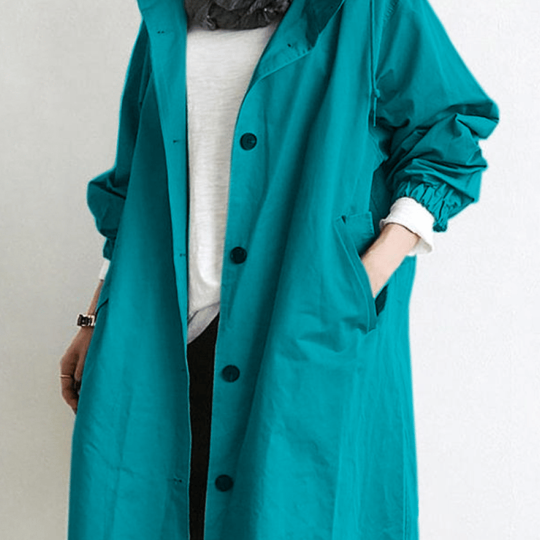 Waterproof Long Winter Trench Coat for Women