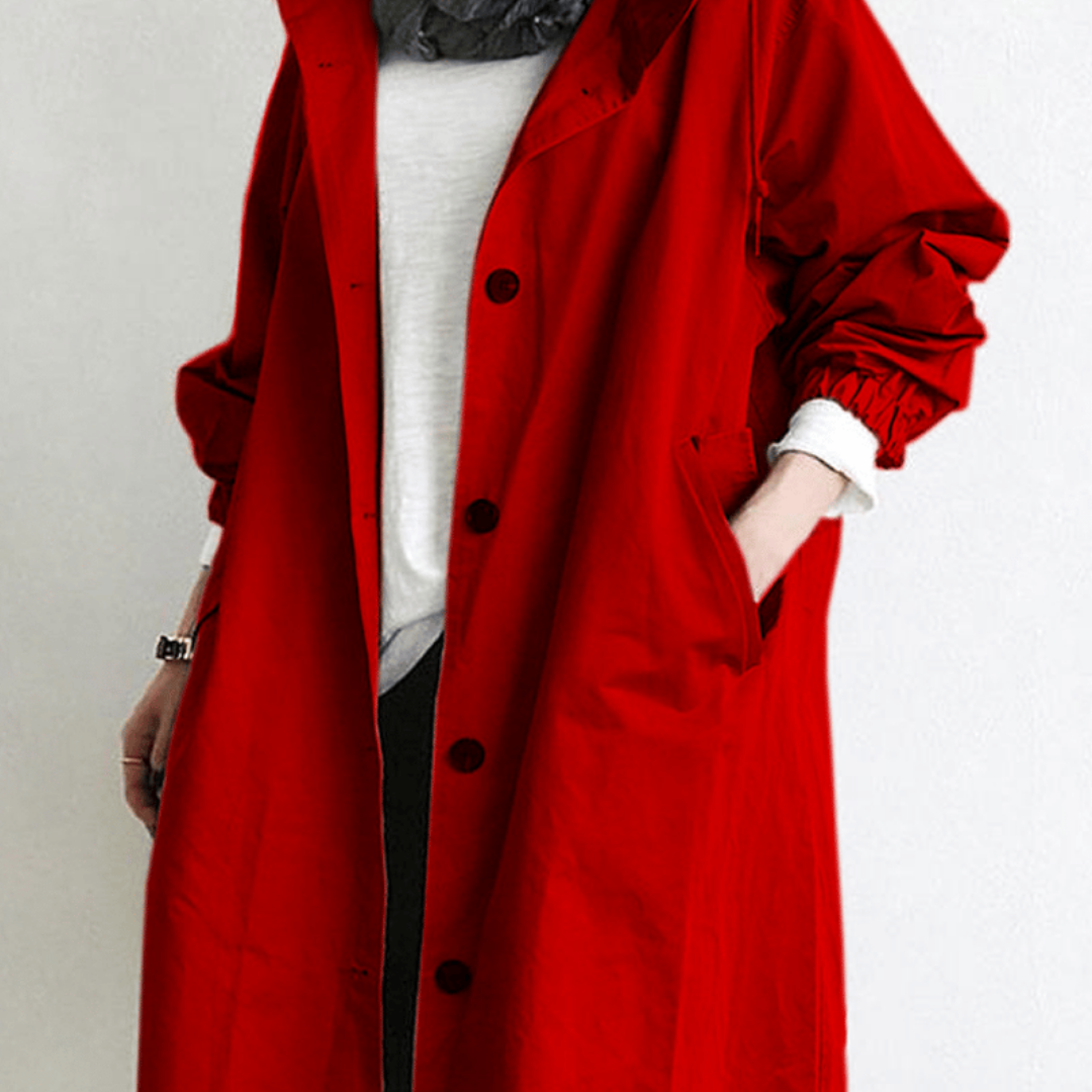 Waterproof Long Winter Trench Coat for Women