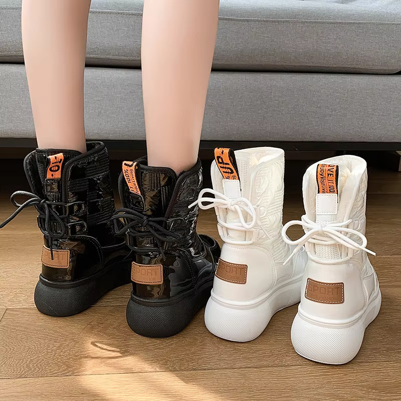 Waterproof Warm Ankle Boots for Women with Cozy Lining