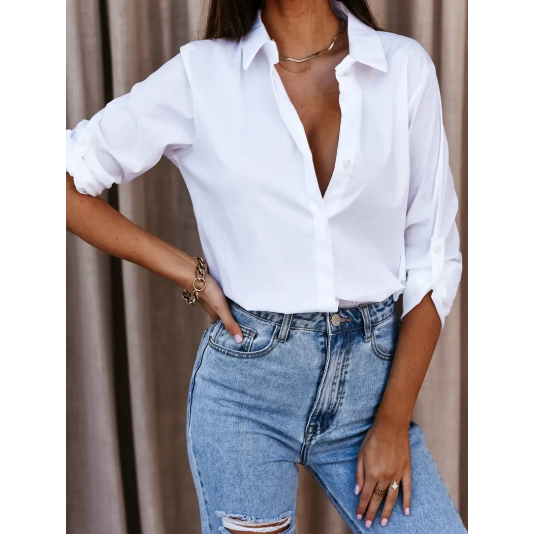 Casual Long Sleeve Summer Blouse for Women | Relaxed Fit Style
