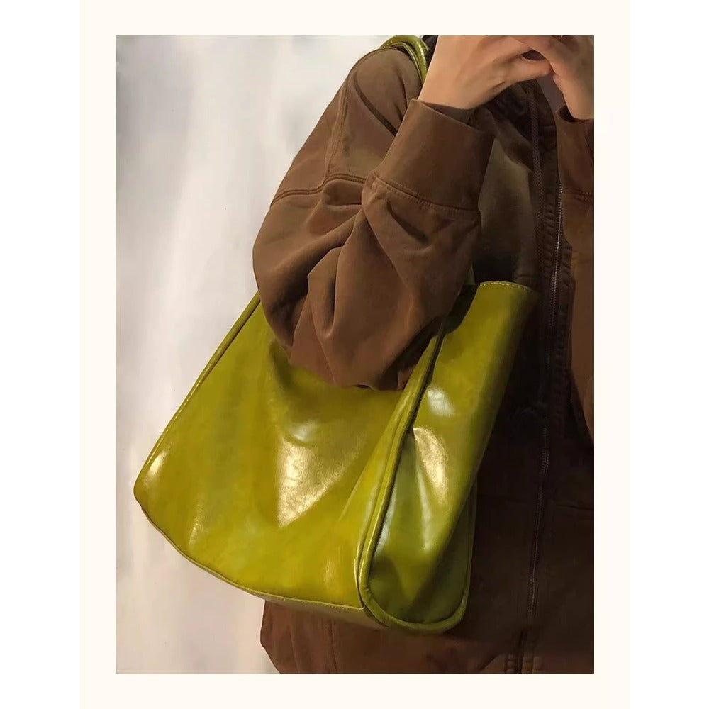 Large Faux Leather Shoulder Tote Bag for Women - Ornella