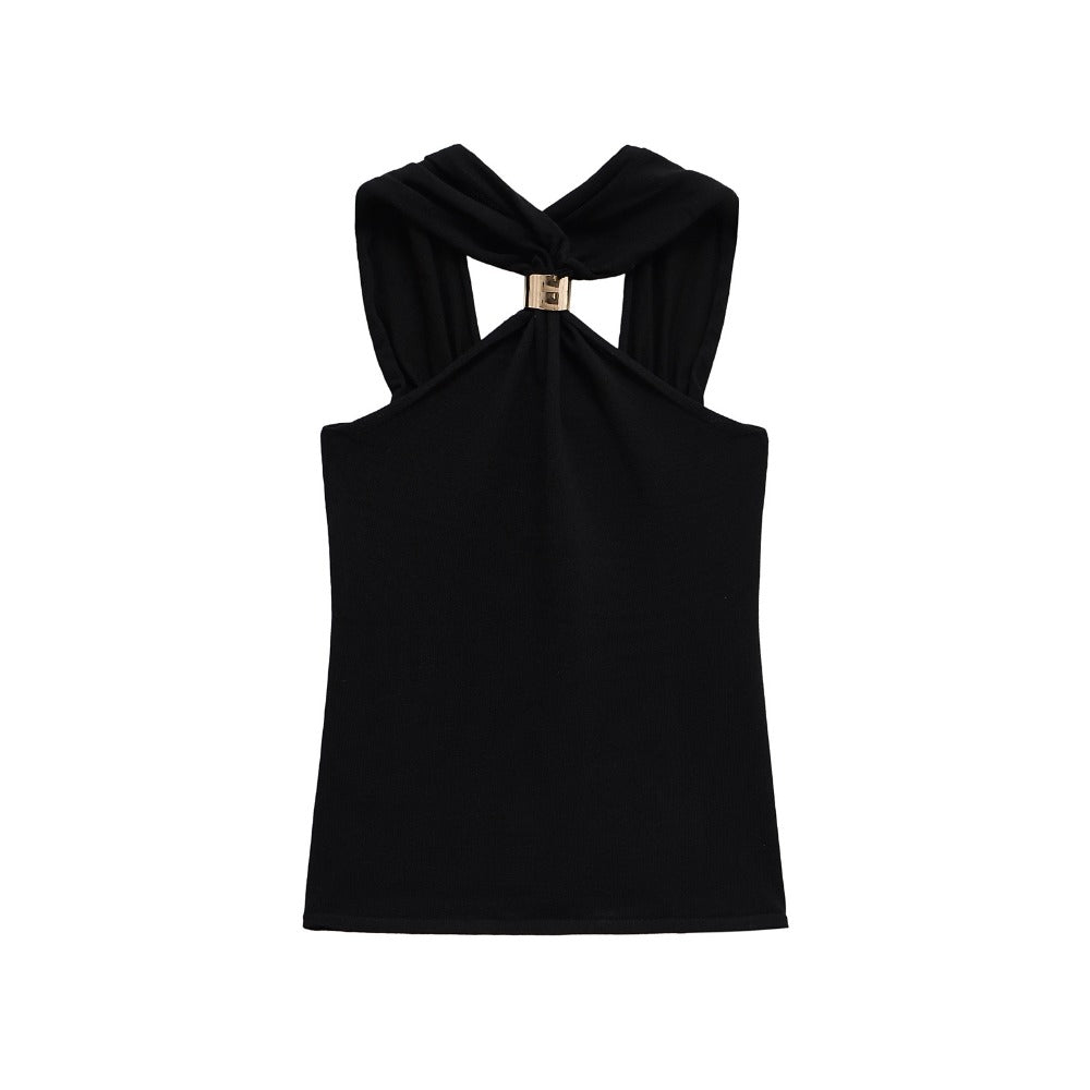 Sleeveless Knot Strap Tank Top in Multiple Colors for Women - Livia