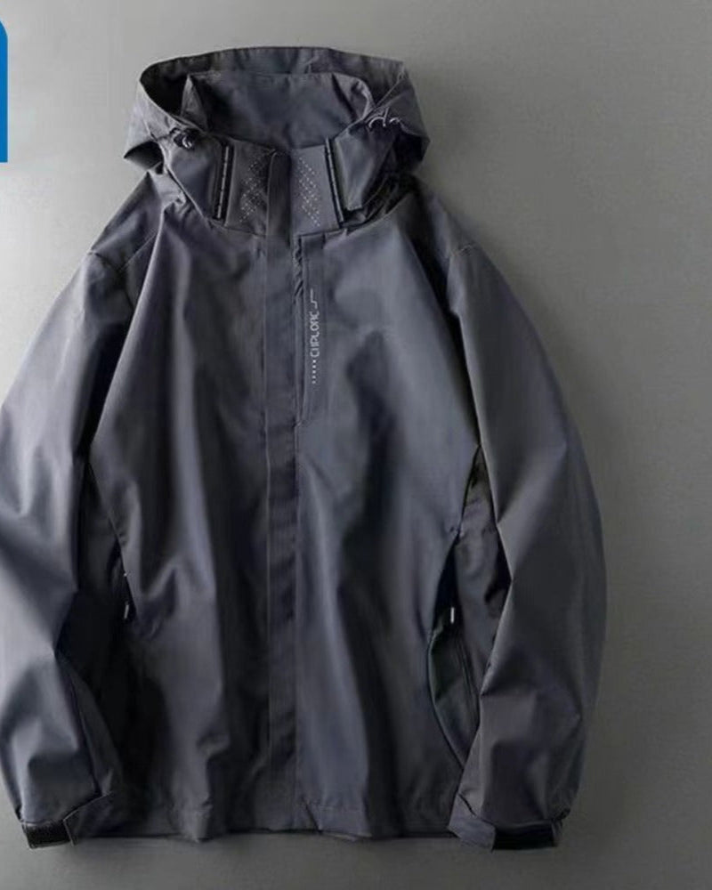 Waterproof Hooded Jacket with Zipper for Women - Marcia