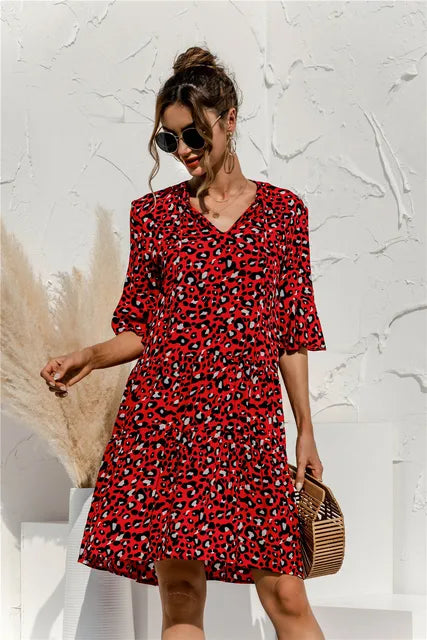 Summer Mini Dress for Women – Drop Waist Design
