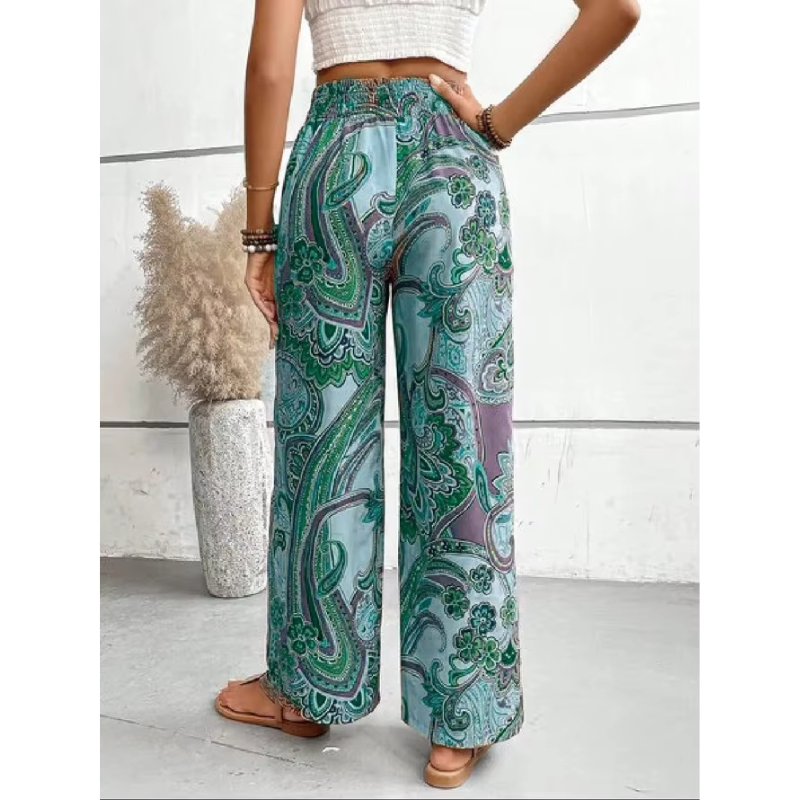 Boho Style Wide Leg Pants for Women