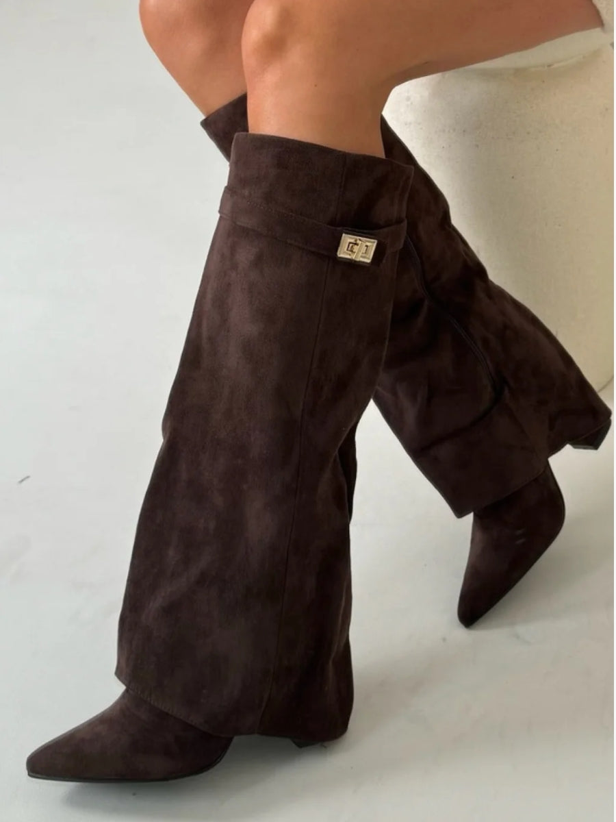 Women's Buckle Knee High Boots | Winter